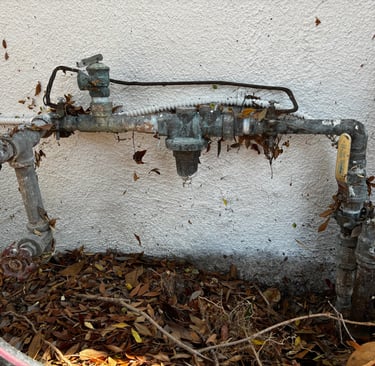 Before Pipe replacement service in Culver City by licensed plumber