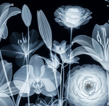 x ray floral art close up