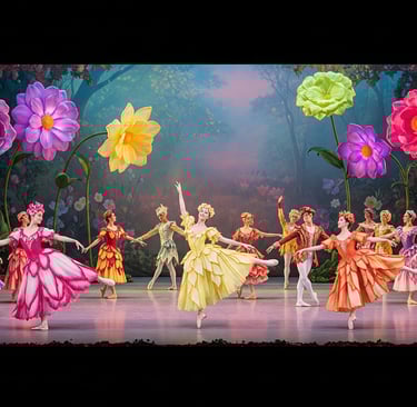 scene depicting the waltz of the flowers