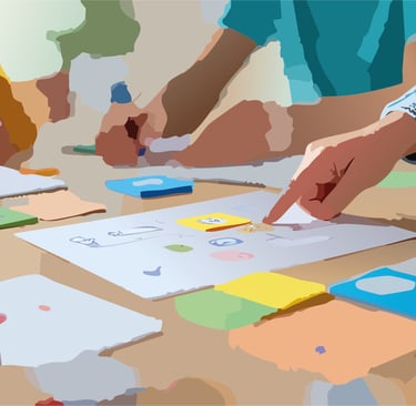 Centros de aprendizaje con actividades imprimibles de lenguaje, matemáticas y creatividad. BAOcoffer