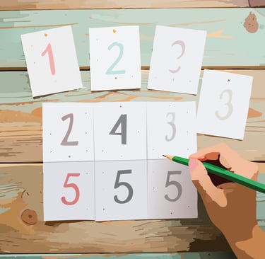 Página Imprimible de Números Faltantes (Missing Numbers) con secuencias numéricas - BAOcoffer