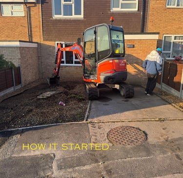 Before image of a driveway in Bedford