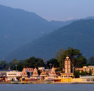 Parmarth Aashram on the banks of River Ganga