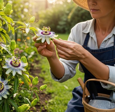 a woman in a straw hat and a straw hat