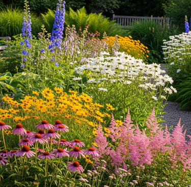 growing hardy perennials in garden
