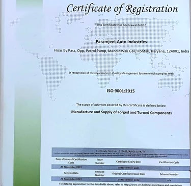 ISO 9001:2015 certificate