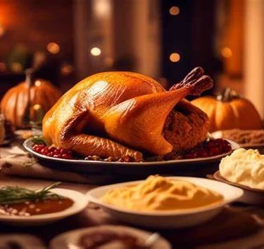 pavo característico del Día de Acción de Gracias en Estados Unidos de Norte América