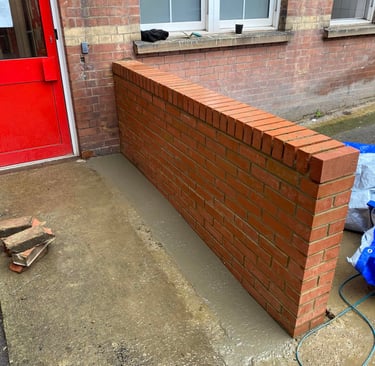 brick wall built by general builds