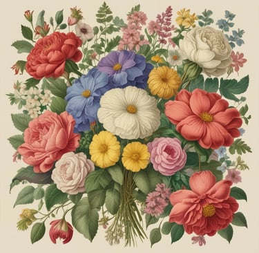 victorian flower artwork