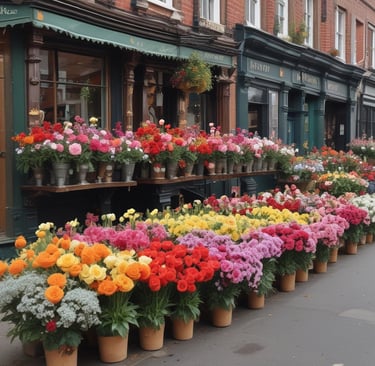 flowers for sales in street