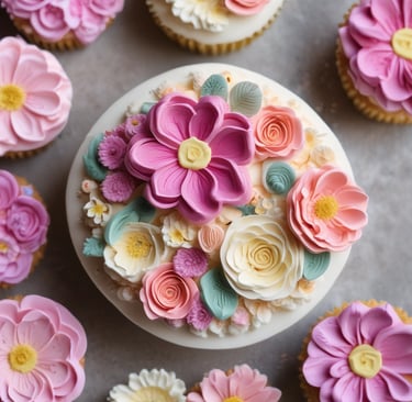 buttercream flowers ready to eat