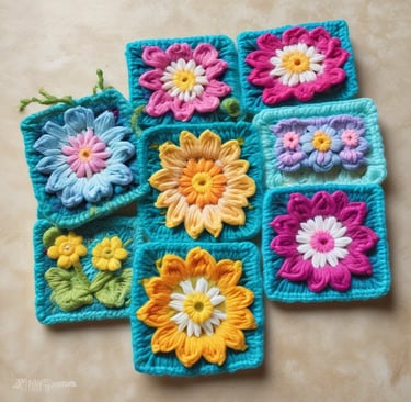 granny square flower patterns