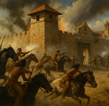 Spanish missions and presidios in Texas frontier with Comanche resistance, 1700–1821