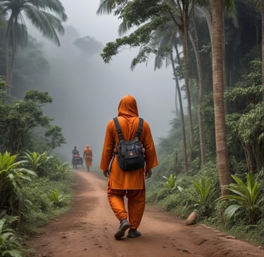 Raditya berjalan di antar tabut untuk mencari ketenangan sebagai pelepad kejenuhan hírük pikuk dunia