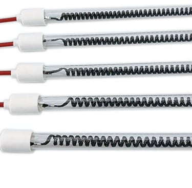 Clear carbon fiber filament heating tube