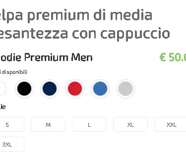 prezzo felpa premium