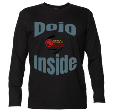 T-shirt  a maniche lunghe black front con logo e scritte