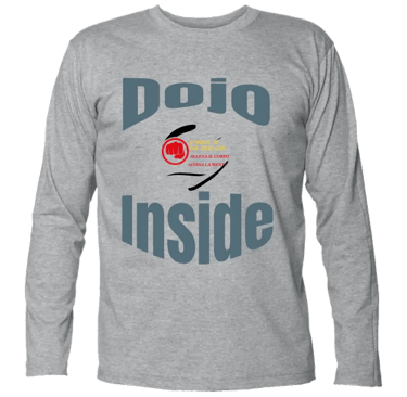 t-shirt maniche lunghe grey front con scritta