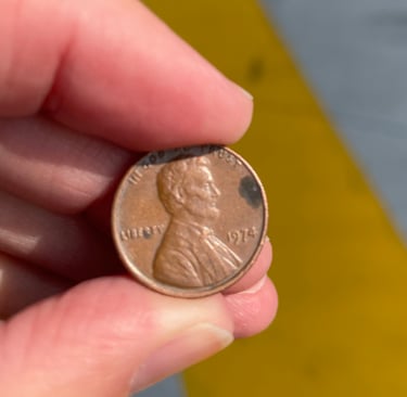 a person holding a penny penny penny penny penny penny penny penny penny penny penny penny