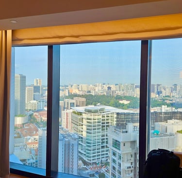 Andaz Singapore room floor-to-ceiling windows with city skyline view