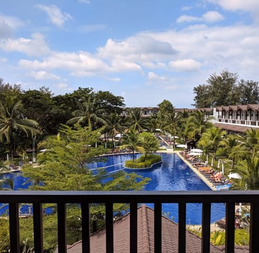 Beautiful Luxury resort Thailand view from balcony
