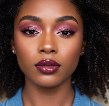 Your Go-To Spring Makeup Look with Pink Eyes & Berry Lips.