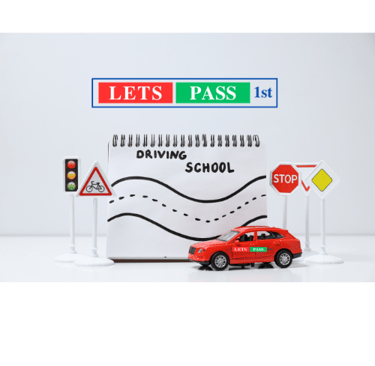 let's pass 1st driving school advertisement on bill board.