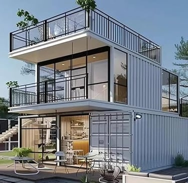 double story shipping container home
