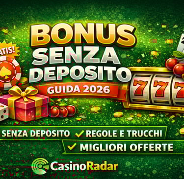 bonus senza deposito guida casinò online 2026