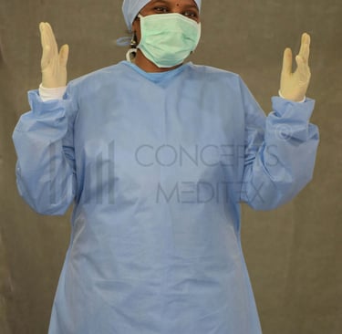 Surgical Protective Textiles includes gown, cap, mask and gloves