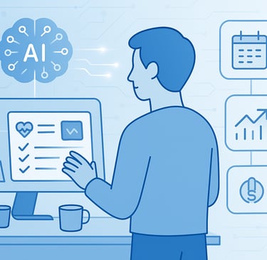 Man looking at computer