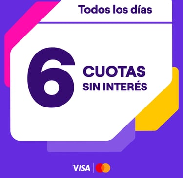 aprovechá las 6 cuotas sin interés!!