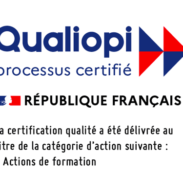 Logo de la certification Qualiopi processus certifié.
