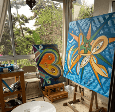 Inside the Painting Studio of Artist Yous