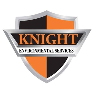 An orange and black shield reading Knight Environmental Services