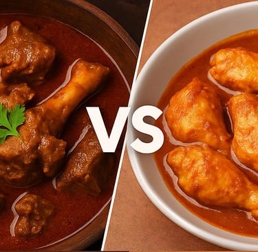 Mutton curry vs chicken curry comparison – protein choice for Hyderabad food lovers.