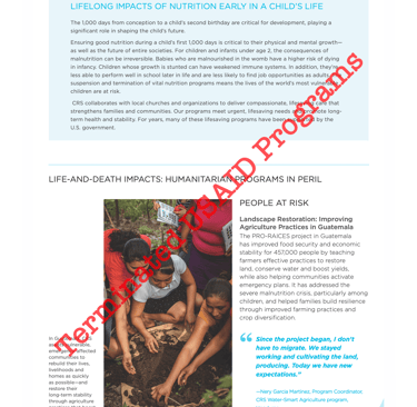 Terminated USAID Programs