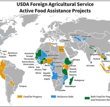 Map of USDA Food Assistance Projects