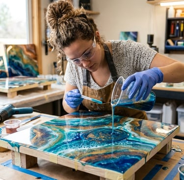 Art resin epoxy for casting and coating 