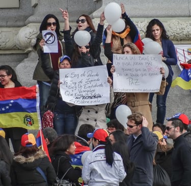 Protestors in Caracas