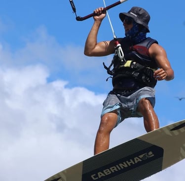 Stylish kitesurfer