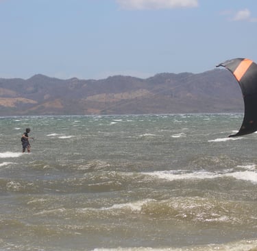 kitesurfing in 40 knots