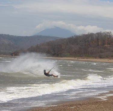 kitesurfing in a storm