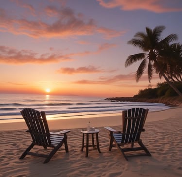 A serene beach scene with gentle waves and a clear blue sky.