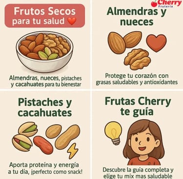 Frutos secos frescos y secos empaquetados