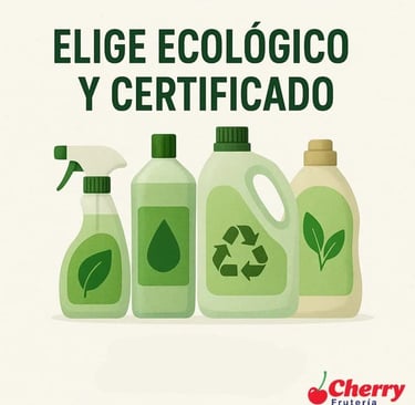 Diferentes productos de limpieza ecológicos