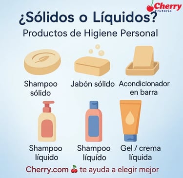 Jabones y shampoo sólidos vs líquidos