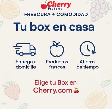 Box abierto mostrando productos frescos