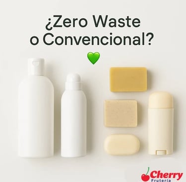 Comparativa de productos zero waste y convencionales