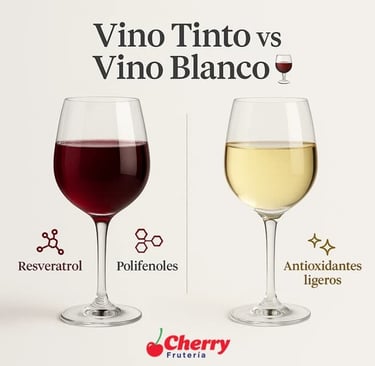 Copas de vino tinto y blanco